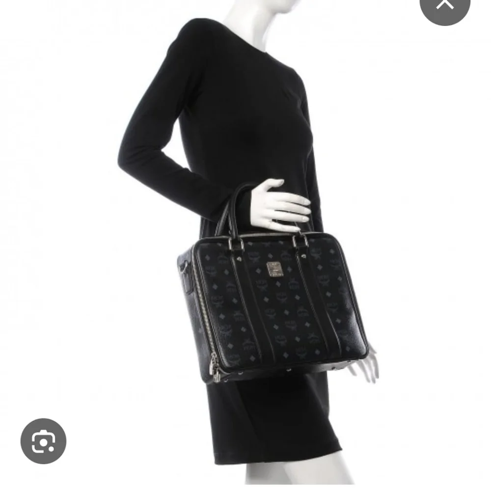 MCM Visetos Briefcase/Laptop Bag Black